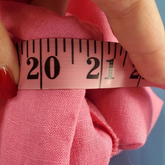 Ellen Tracy hot pink linen top *flaw* - Picture 12 of 13